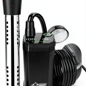 WADEO Portable Shower Camping Electric Heater Black-0