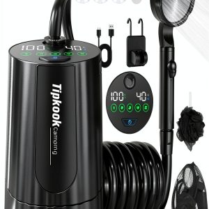 Portable Camping Shower Tipkook Black Plastic-0