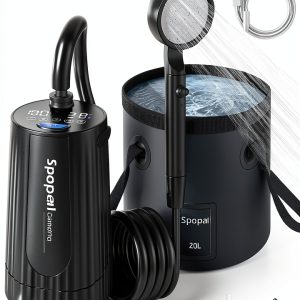 Spopal Portable Camping Shower 10000mAh Foldable Bucket-0