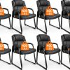 Reception Chair CLATINA Metal Sturdy Design Black-0