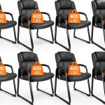 Reception Chair CLATINA Metal Sturdy Design Black-0