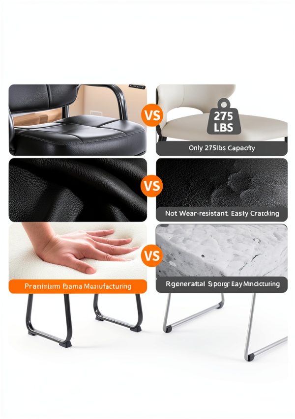 CLATINA Reception Chair Leather Modern Design-7
