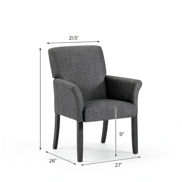 Giantex Grey Waiting Room Chairs Office Guest Chairs-2