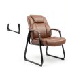 Waiting Room Chair CLATINA PU Leather Sled Base-4
