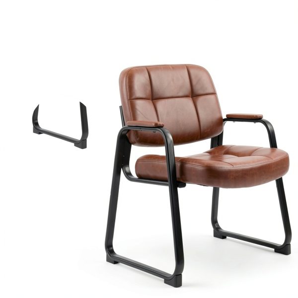 CLATINA Office Guest Chair Brown 4PK-6