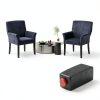 Giantex Dark Grey Waiting Room Chairs Office Guest-5