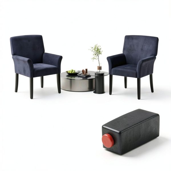 Giantex Dark Grey Waiting Room Chairs Office Guest-5