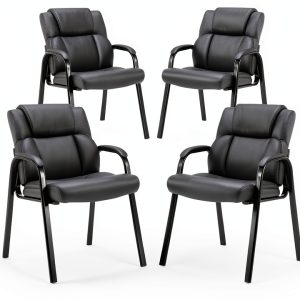 CLATINA Heavy Duty Guest Chair Metal Leather-0