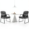 Reception Chair CLATINA Metal Sturdy Design Black-6