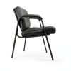 CLATINA Heavy Duty Guest Chair Metal Leather-6