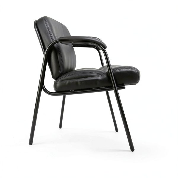 CLATINA Heavy Duty Guest Chair Metal Leather-6