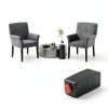 Giantex Grey Waiting Room Chairs Office Guest Chairs-6
