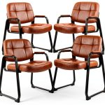 CLATINA Office Guest Chair Brown 4PK-0