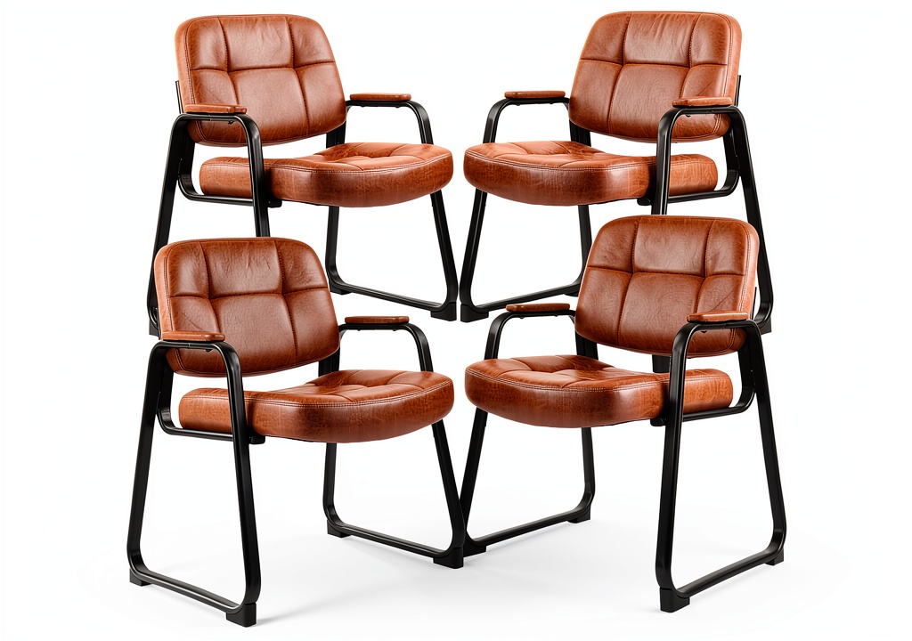 CLATINA office guest chair with reinforced steel frame and industrial-grade sled base