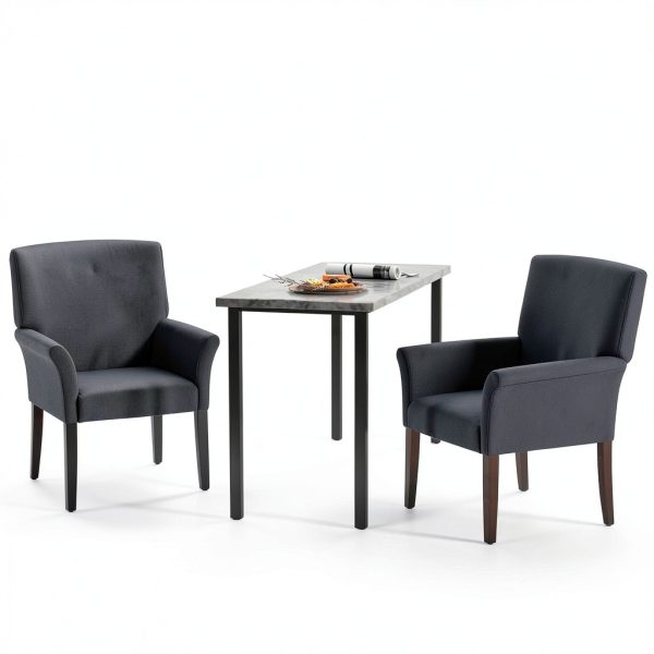 Giantex Dark Grey Waiting Room Chairs Office Guest-1