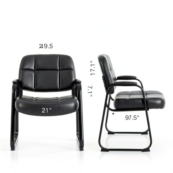 Guest Chair CLATINA Mid Century Metal Frame-2