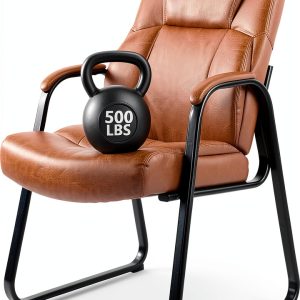 Waiting Room Chair CLATINA PU Leather Sled Base-0