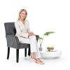 Giantex Grey Waiting Room Chairs Office Guest Chairs-3