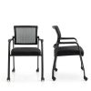 KLASIKA Office Guest Chair Adjustable Back with Wheels 1 Pack Gingham-2
