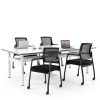 KLASIKA Office Guest Chair Adjustable Back with Wheels 1 Pack Gingham-8