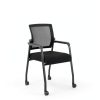 KLASIKA Office Guest Chair Adjustable Back with Wheels 1 Pack Gingham-3