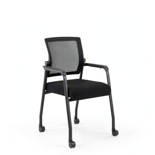 KLASIKA Office Guest Chair Adjustable Back with Wheels 1 Pack Gingham-3