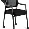 KLASIKA Office Guest Chair Adjustable Back with Wheels 1 Pack Gingham-0
