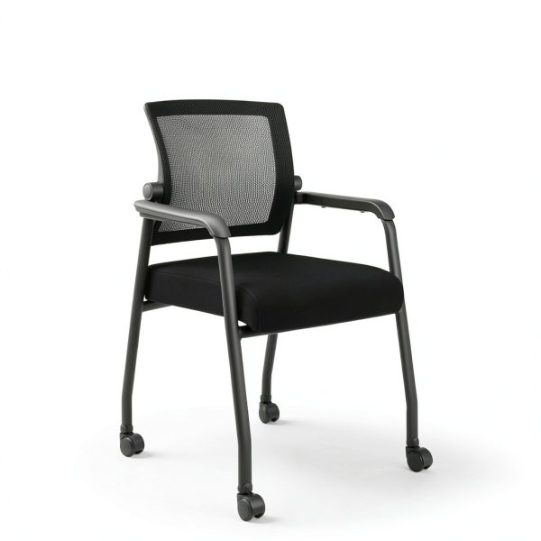KLASIKA Office Guest Chair Adjustable Back with Wheels 1 Pack Gingham-1