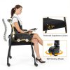 KLASIKA Office Guest Chair Adjustable Back with Wheels 1 Pack Gingham-5