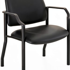 Guest Chair Boss Office Products Black Vinyl Arm Rest 500lb Capacity-0
