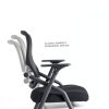 PRO, Stackable & Foldable Conference Room Chairs with 2X Thick Cushion, Lumbar Support, Armrest - Mesh Bouncing Back for Office Meeting, Conference, Training Room Chair 1 Pack-5